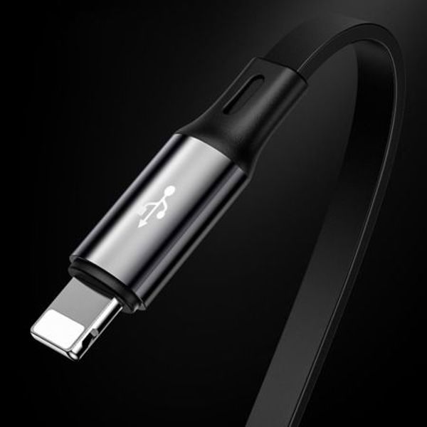 Καλώδιο USB Baseus USB-A - USB-C + microUSB + Lightning 1.2 m Μαύρο (46956)