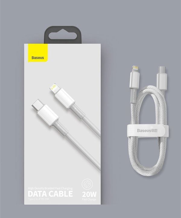 Baseus High Density Braided Cable Type-C to Lightning, PD,  20W, 1m (Black)