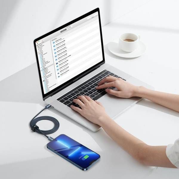 Καλώδιο USB Baseus USB-C - Lightning 1.2 m Μαύρο (FD-2141-6932172602741)