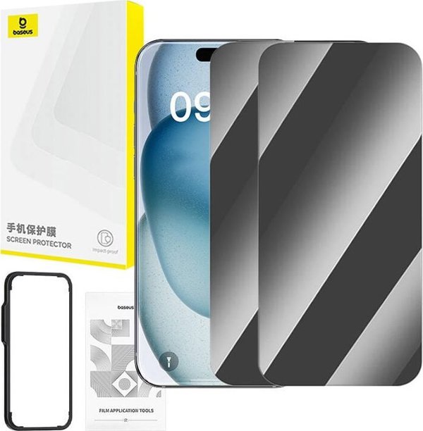 Baseus Προστατευτικό γυαλί απορρήτου Baseus Superior για iPhone 15 Plus