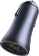 Baseus Golden Contactor Pro car charger, USB + USB-C, QC4.0+, PD, SCP, 40W (gray)