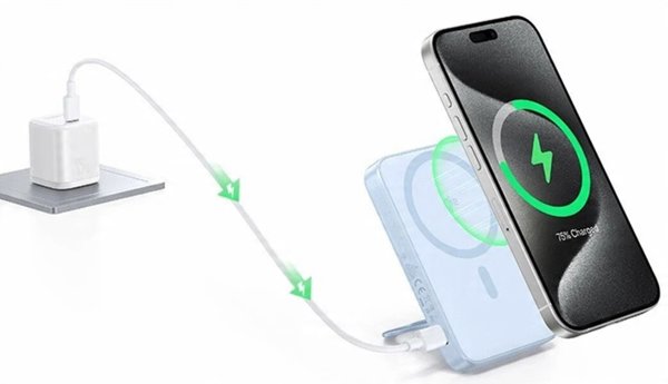 Baseus PicoGo Qi2 5000mAh 20W μπλε