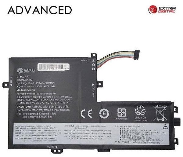 Μπαταρία Extra Digital φορητού υπολογιστή LENOVO L18C3PF7, 4500mAh, Extra Digital Advanced