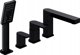 Μπαταρία ντους Sourcing Bathroom faucet με χειροκίνητο ντους Omnires Baretti BA7832BL