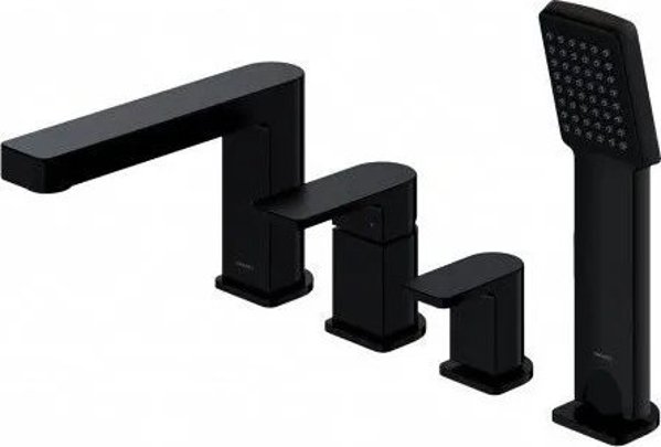 Μπαταρία ντους Sourcing Bathroom faucet με χειροκίνητο ντους Omnires Baretti BA7832BL