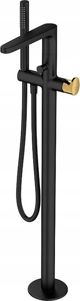 Cersanit Inverto Μπαταρία Μπανιέρας Ελεύθερης Τοποθέτησης, Μαύρο/Χρυσό (S951-283)