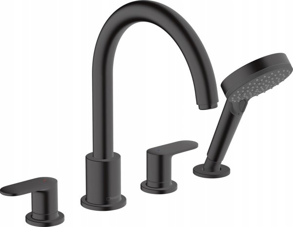 Μπαταρία μπάνιου Hansgrohe Hansgrohe Vernis Blend μπαταρία μπάνιου 4 οπών μαύρο ματ