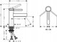 Μπαταρία νιπτήρα Hansgrohe Washbasin faucet Hansgrohe Finoris 76010000, χρώμιο