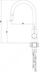 Μπαταρία κουζίνας Sourcing Kitchen faucet with pull-out hose Alveus Delos chrome
