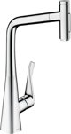 Μπαταρία κουζίνας Hansgrohe Kitchen faucet with pull-out hose Hansgrohe Metris Select M 73820000