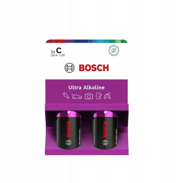 Μπαταρίες Bosch C Ultra Αλκαλικές LR14 C, 1.5V, 2 Τεμάχια