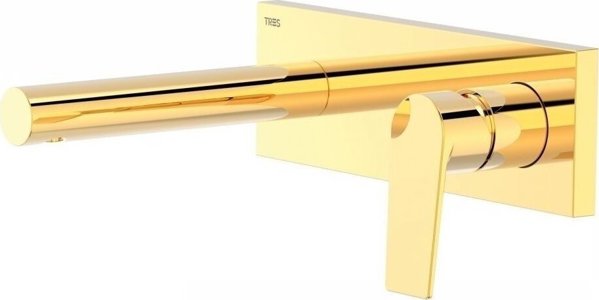 Μπαταρία νιπτήρα Tres Concealed washbasin mixer TRES PROJECT 211.202.01 OR (χρυσό)