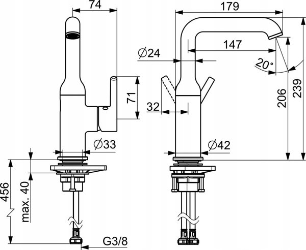 Oras Mixer Βρύση κουζίνας Oras Optima Style 2611FH