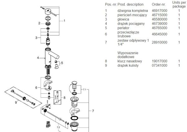 Βρύση νιπτήρα Grohe Essence όρθια από χρώμιο (32898001) 3188975 4005176306860