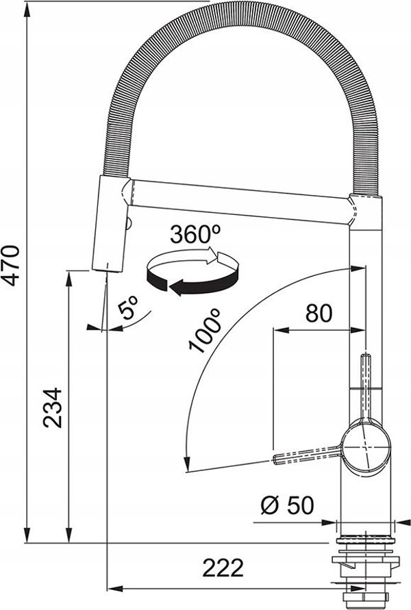 Μπαταρία κουζίνας Franke Mixer Franke 115.0653.407