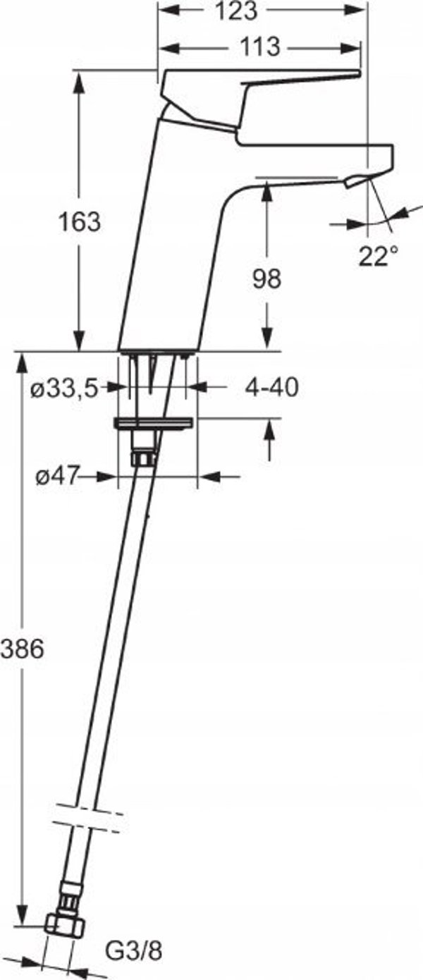 Βρύση νιπτήρα Oras XL 3806F TWISTA 13767368 6414150079863