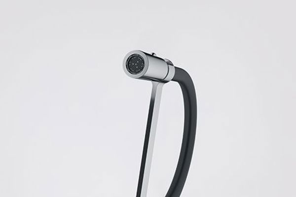 Franke Μπαταρία Κουζίνας Lina Semi-Pro 115.0626.085, με Συρόμενο Στόμιο, Ύψος 41cm, Μαύρη