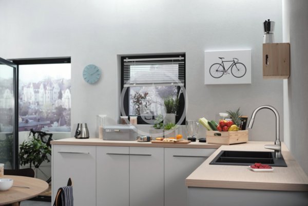 Μπαταρία κουζίνας Hansgrohe 71820800 - βρύση με ανασυρόμενο σωλήνα Hansgrohe Focus M42