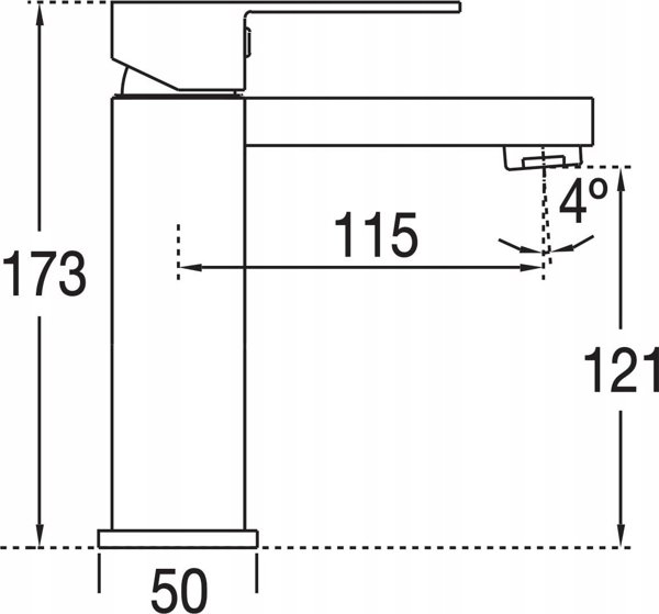 Μπαταρία νιπτήρα Blue Water Concealed washbasin faucet Blue Water Toronto TOR-BPU.110