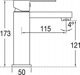 Μπαταρία νιπτήρα Blue Water Concealed washbasin faucet Blue Water Toronto TOR-BPU.110