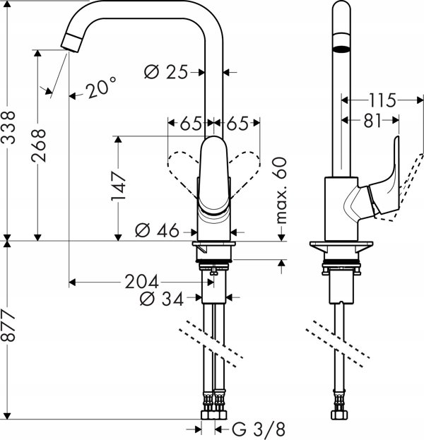 Hansgrohe Βρύση κουζίνας Hansgrohe Focus M41, 31820670