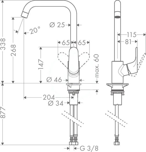Hansgrohe Βρύση κουζίνας Hansgrohe Focus M41, 31820670