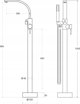 Μπαταρία νιπτήρα Besco Bathroom faucet from Floor Decco, μαύρο, Besco BW-DI-CZ