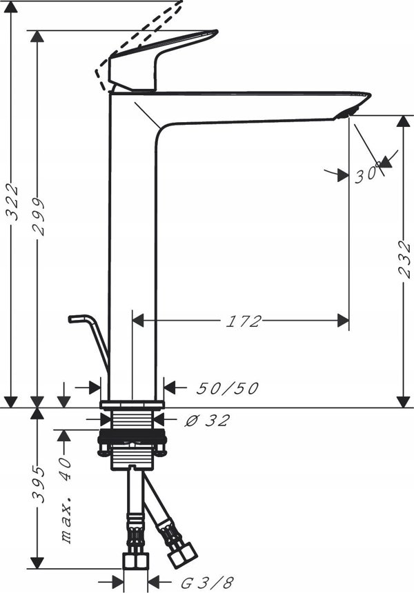 Μίξερ Hansgrohe Νιπτήρας Hansgrohe Logis 240 βρύση νιπτήρα, 71257000, χρώμιο 13564368 4059625356067