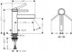 Μπαταρία νιπτήρα Hansgrohe Μίκτης για νιπτήρα HG Finoris 76023670 μαύρο ματ