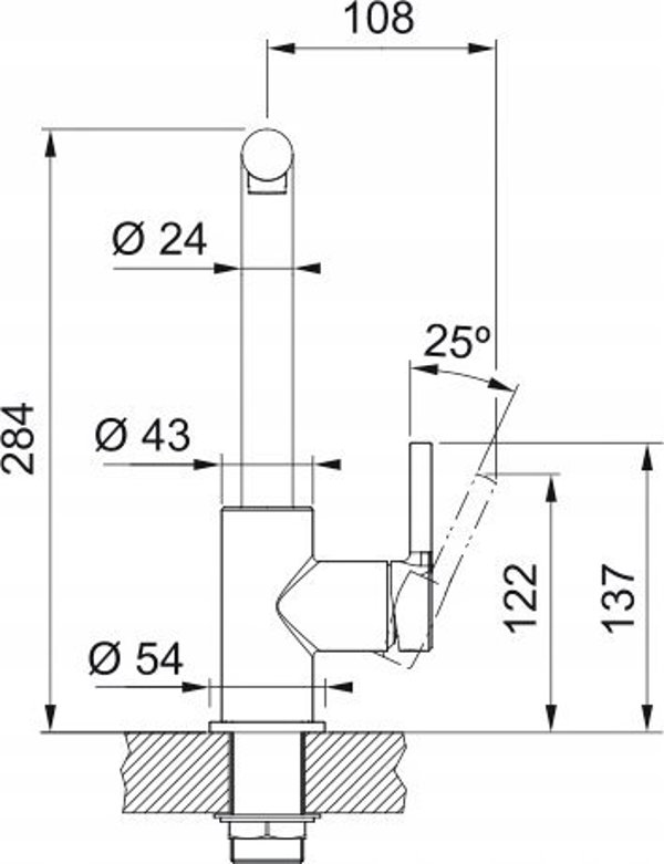 Μπαταρία κουζίνας Franke Sink faucet Franke LINA L 115.0693.393