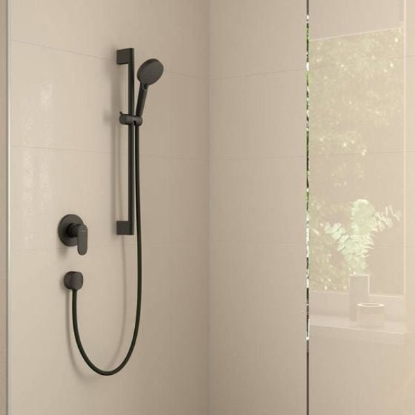 Μπαταρία ντους Hansgrohe Concealed shower mixer Hansgrohe Vernis Blend 71649670, μαύρο ματ