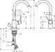 Βρύση κουζίνας Hansgrohe Talis S² Variarc όρθια από χρώμιο (14875000)