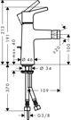 Βρύση μπιντέ Hansgrohe Talis S, όρθια, χρωμίου (72200000) 3240767 4011097770260