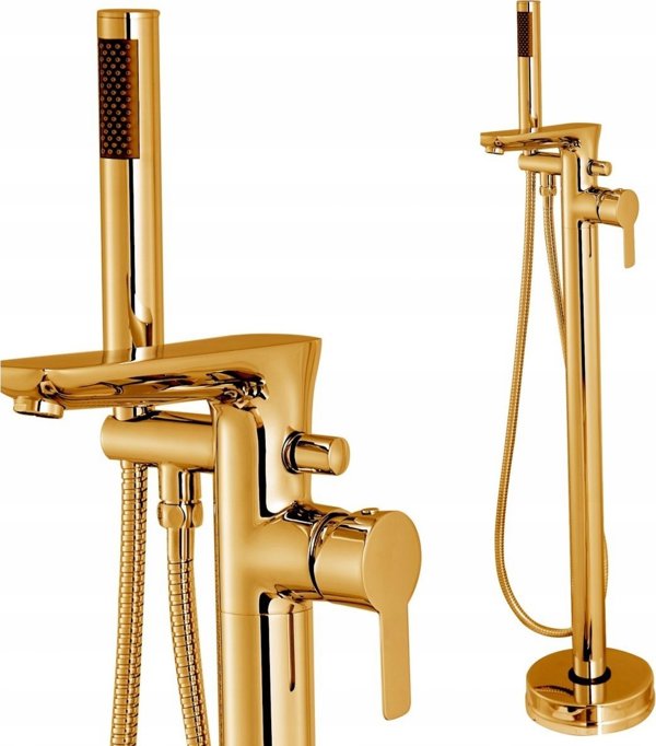Μπαταρία μπανιέρας Invena FREESTANDING BATH MIXER GLAMOUR GOLD