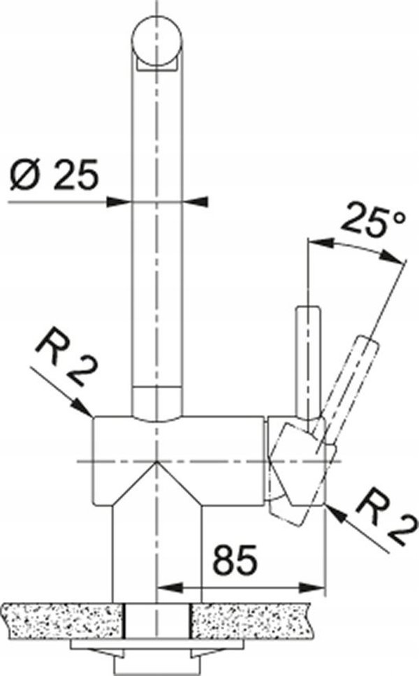 Μπαταρία νιπτήρα Franke TAP ARM ATLAS NEO PULL SIDE GOLD