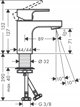 Μπαταρία νιπτήρα Hansgrohe Washbasin mixer Hansgrohe Vernis Shape, 71567000, chrome