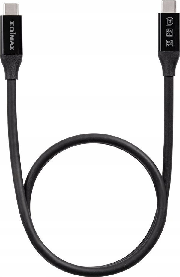 Καλώδιο USB4/Thunderbolt 3 Edimax UC4-020TP 2m USB-C σε USB-C μαύρο