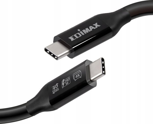 Καλώδιο USB4/Thunderbolt 3 Edimax UC4-020TP 2m USB-C σε USB-C μαύρο