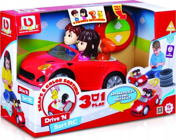 BB JUNIOR BB JUNIOR RC car with lights and sounds Drive 'N Sort, 16-95002