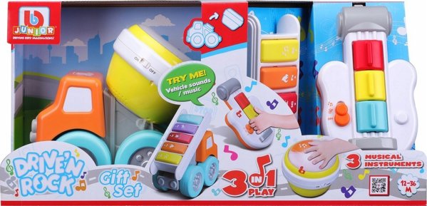 BB JUNIOR BB JUNIOR σετ δώρου - φορτηγό με μουσικά όργανα Drive 'N Rock, 16-89034