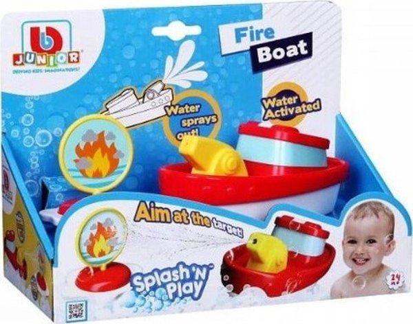 Bburago Junior Πυροσβεστική Βάρκα Διάσωσης 89015, Πλαστικό Παιχνίδι για Παιδιά από 2 Ετών