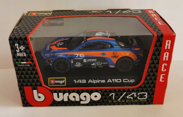 Bburago 2018 Alpine A110 Cup metalic blue BBURAGO