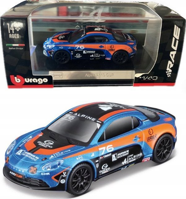 Bburago 2018 Alpine A110 Cup metalic blue BBURAGO