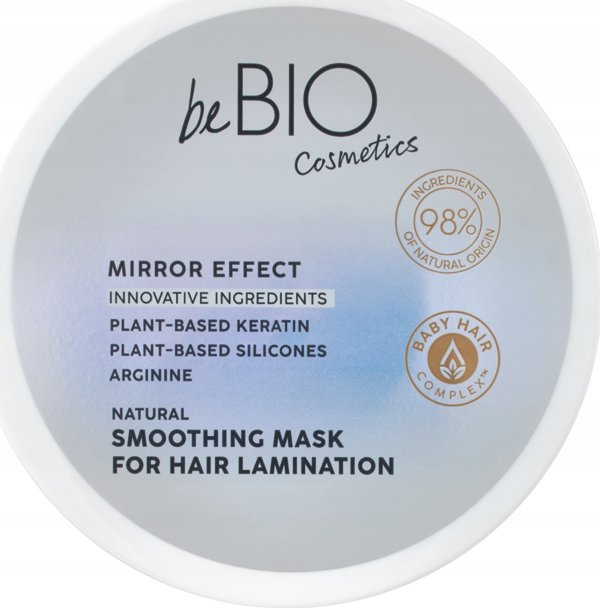 BE BIO_Baby Hair Complex Mirror Effect φυσική λειαντική μάσκα για λαμινάρισμα μαλλιών 200ml