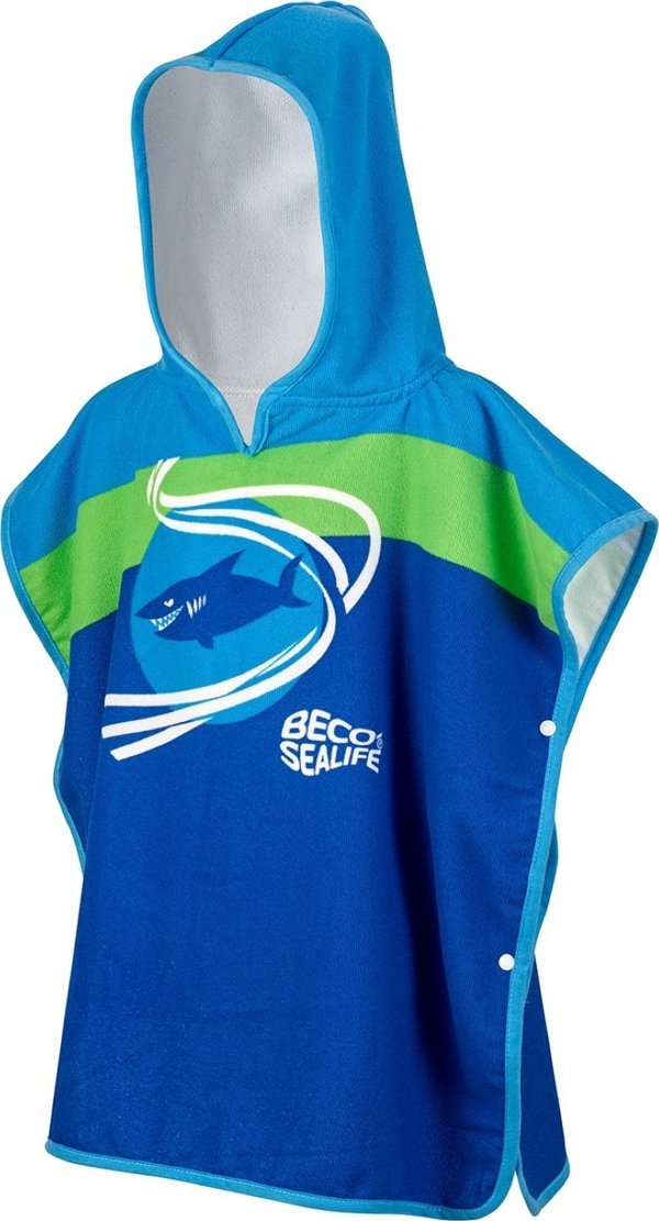 Παιδική πετσέτα με κουκούλα Beco BECO Sealife 6 μπλε L