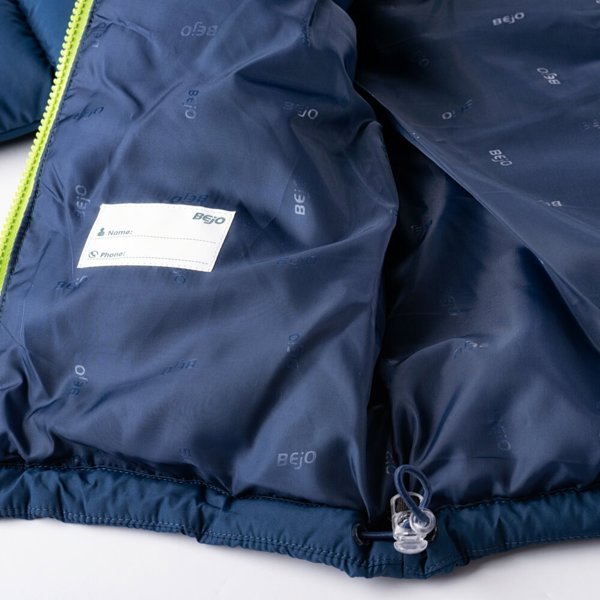 Παιδικό χειμερινό μπουφάν Bejo Baldey Ii Kdb estate blue/lime green μέγεθος 116