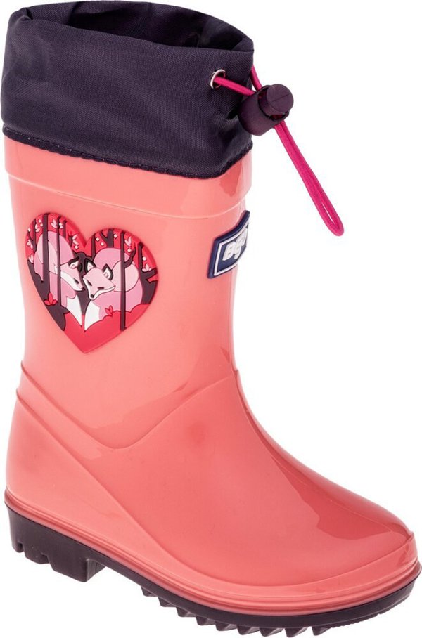 Παιδικές γαλότσες Bejo Kai Wellies Kids σολομός ροζ/χειμωνιάτικη άνθιση μέγεθος 26