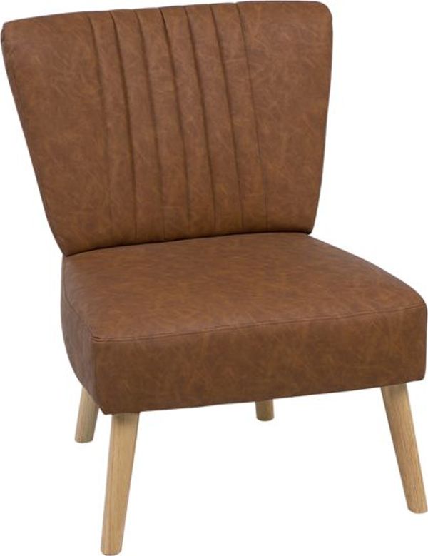 Πολυθρόνα από οικολογικό δέρμα Beliani Brown VAASA 7984301 4251682203104