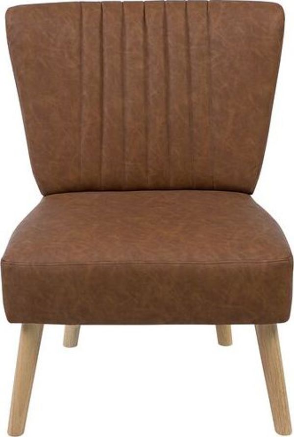 Πολυθρόνα από οικολογικό δέρμα Beliani Brown VAASA 7984301 4251682203104