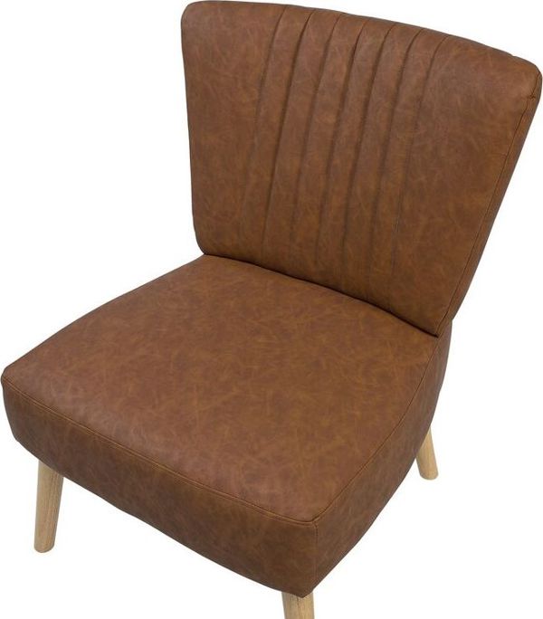 Πολυθρόνα από οικολογικό δέρμα Beliani Brown VAASA 7984301 4251682203104